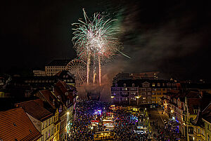 Feuerwerk über Gotha